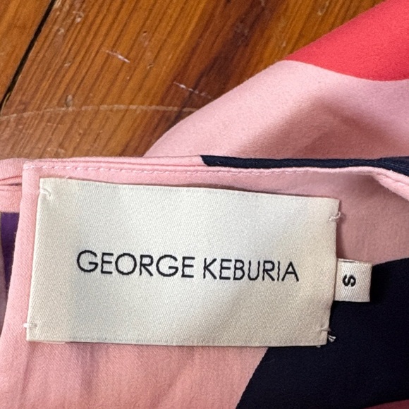 George Keburia Colorful Polka Dot Long Sleeve Dress Size Small - Picture 4 of 8